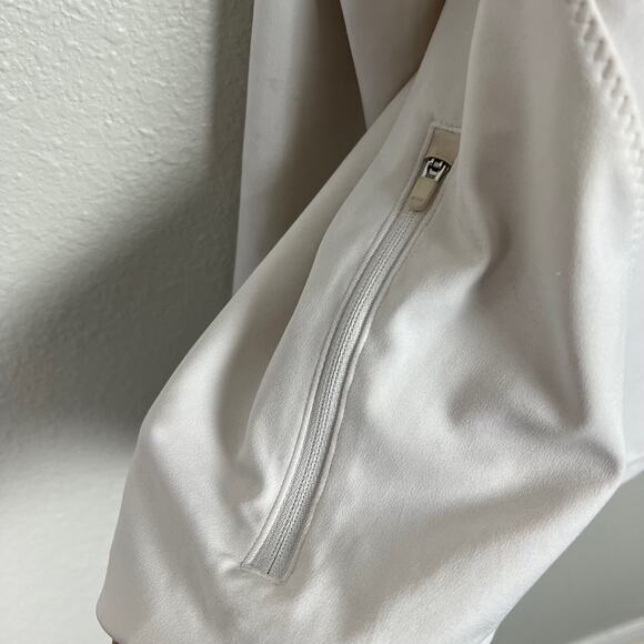 Athleta Women's Size Large Run Free Half Zip Long Sleeve Pullover White - Picture 6 of 14